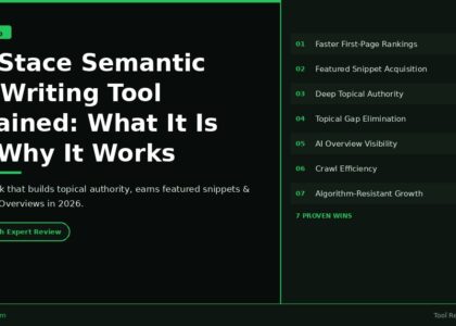 Ben Stace Semantic SEO Writing Tool explained — 7 proven wins for topical authority and AI Overview rankings