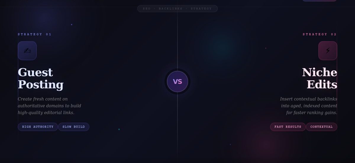 Guest Posting vs Niche Edits