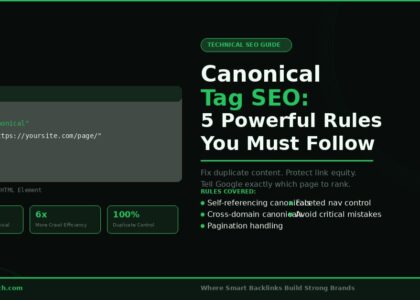 Canonical tag SEO guide showing 5 powerful rules to fix duplicate content and help Google index the right pages