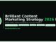 5 brilliant content marketing strategy 2026 plans infographic showing topical authority, search intent, E-E-A-T, AI search, and content repurposing tips