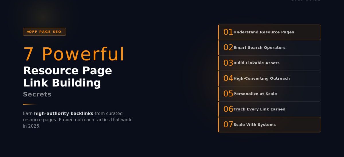 7 Powerful Resource Page Link Building Secrets Guide 2026